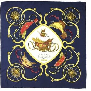 HERMES SPRINGS Carre 90 Silk 100% Scarf Multicolor/HE4156
